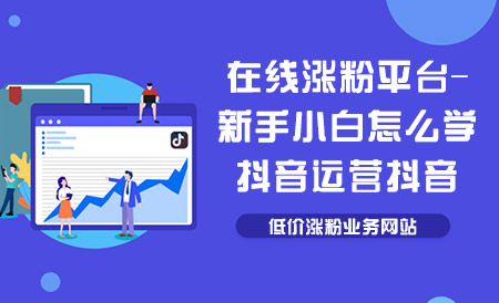 在线涨粉平台-新手小白怎么学抖音运营抖音低价涨粉业务网站